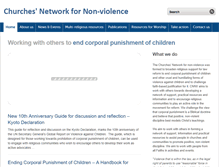 Tablet Screenshot of churchesfornon-violence.org